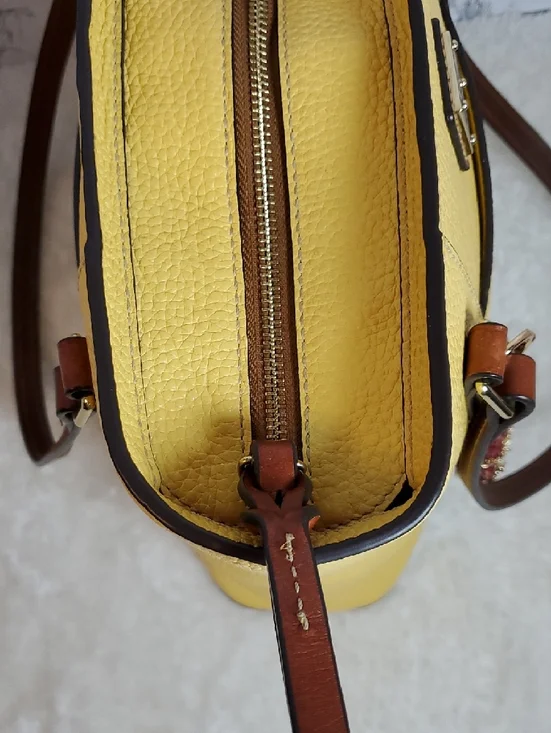 Dooney & Bourke Yellow Lexighton Tote w/Bag Charm - Picture 7 of 13